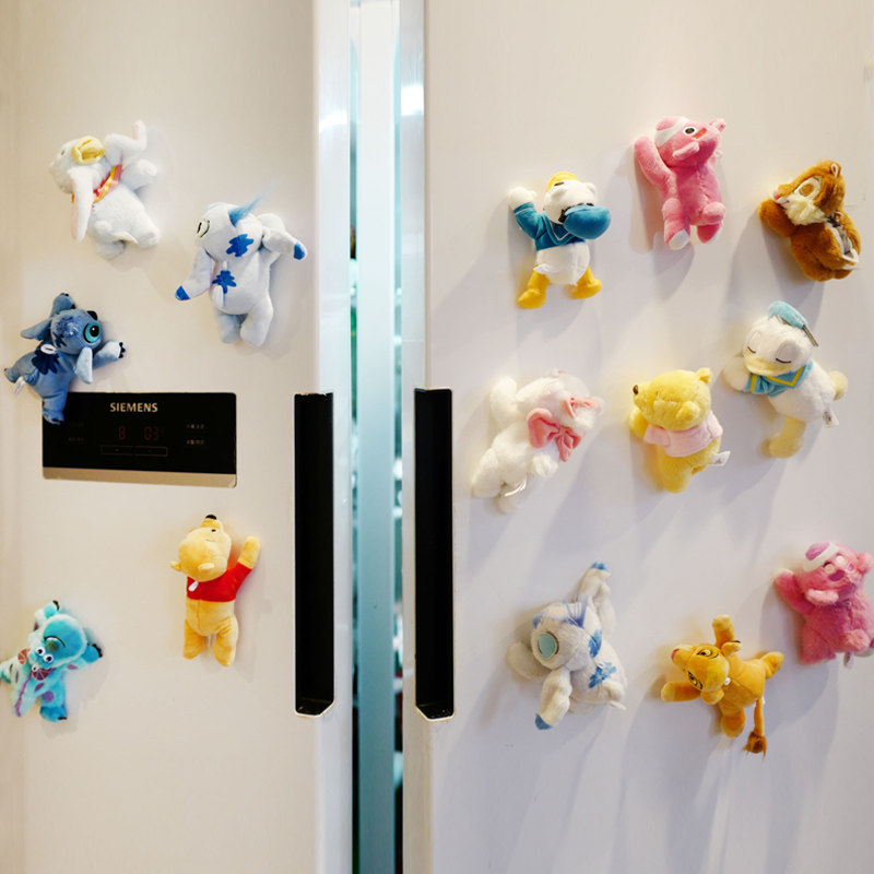 AMERICAN CARTOON PLUSH REFRIGERATOR STICKERS CREATIVE HOME CARTOON THREE-DIMENSIONAL DOLL PENDANT DECORATION MAGNET MAGNETIC WHITEBOARD STICKERS