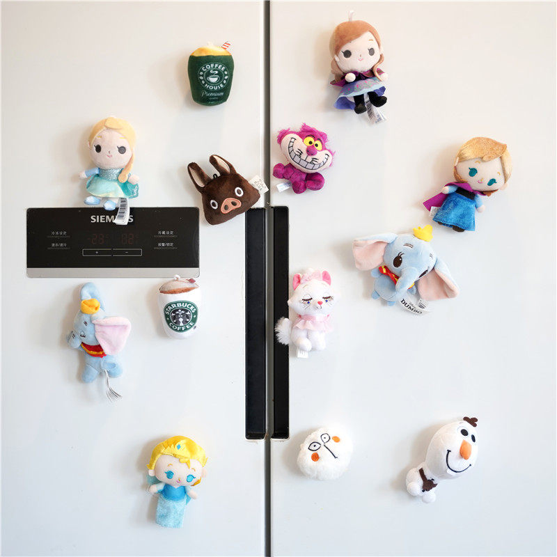 AMERICAN CARTOON MAGNETIC FRIDGE MAGNET PERSONALITY CREATIVE PLUSH THREE-DIMENSIONAL MAGNETIC STICKER CUTE MAGNET DOLL PENDANT