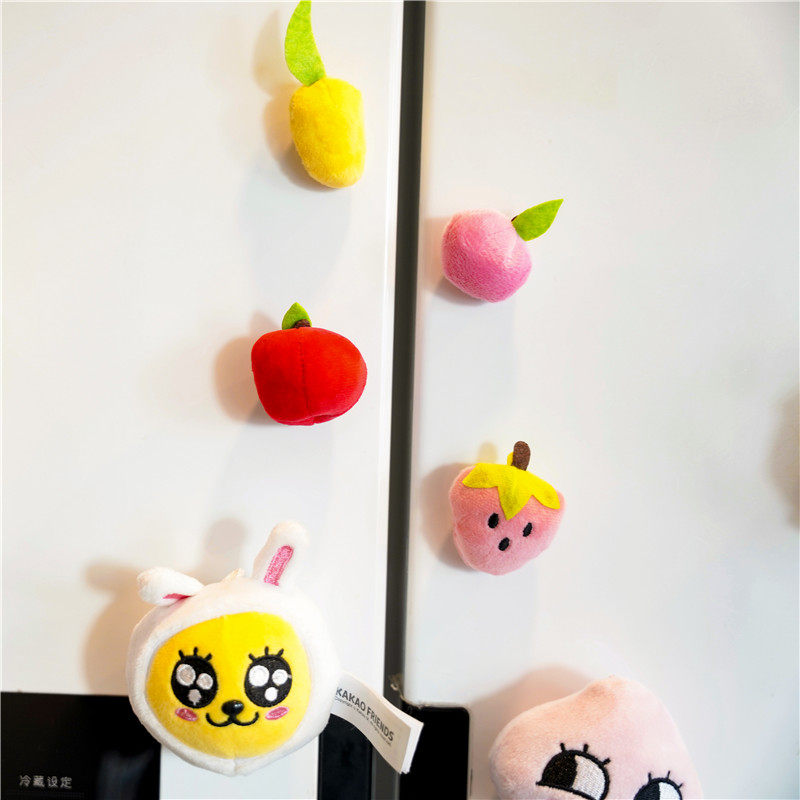 KOREAN CUTE PLUSH FRIDGE MAGNET PERSONALITY THREE-DIMENSIONAL DECORATION MAGNETIC STICKER CREATIVE CARTOON DOLL MAGNETIC DECORATION MAGNET