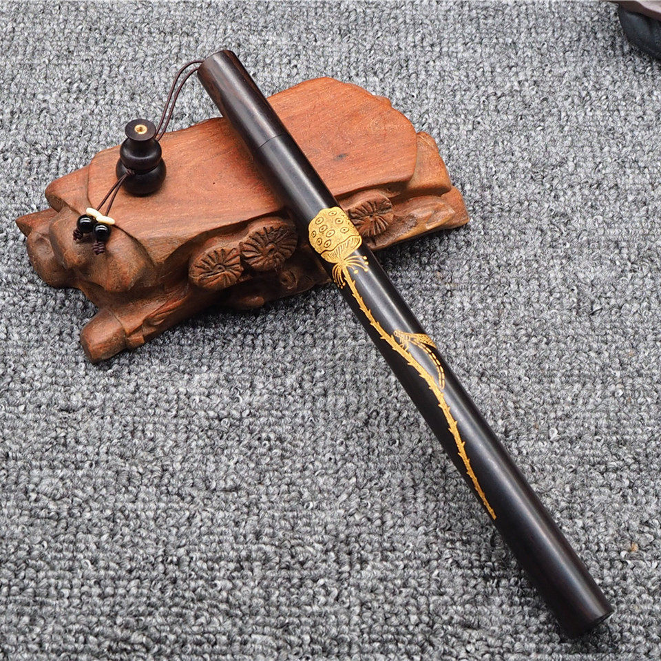 黑檀木拔口10克装线香筒带葫芦香管紫光檀线香桶木艺紫檀木木质