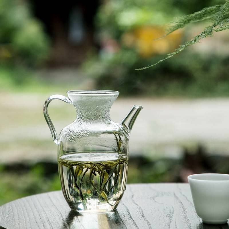 高硼硅仿宋手执壶透明泡茶壶小号泡茶器家用公杯壶加厚绿茶壶