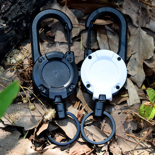 背包钢丝绳路亚伸缩扣户外钓鱼配件防丢失手绳易拉扣背包钥匙挂扣