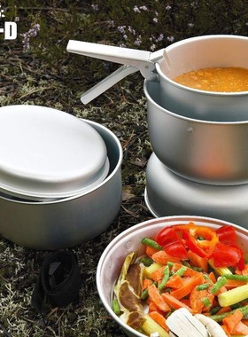 野餐炊具户外铝合金套锅便携式野营锅Trangia暴风炉多炉组合套装