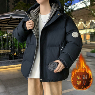 袄子上衣服 潮流帅气百搭加厚棉袄冬装 冬季 外套男孩青少年棉衣韩版