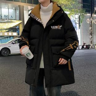 棉袄外套潮 羽绒棉服大童冬装 冬季 棉衣男孩青少年初高中学生中长款