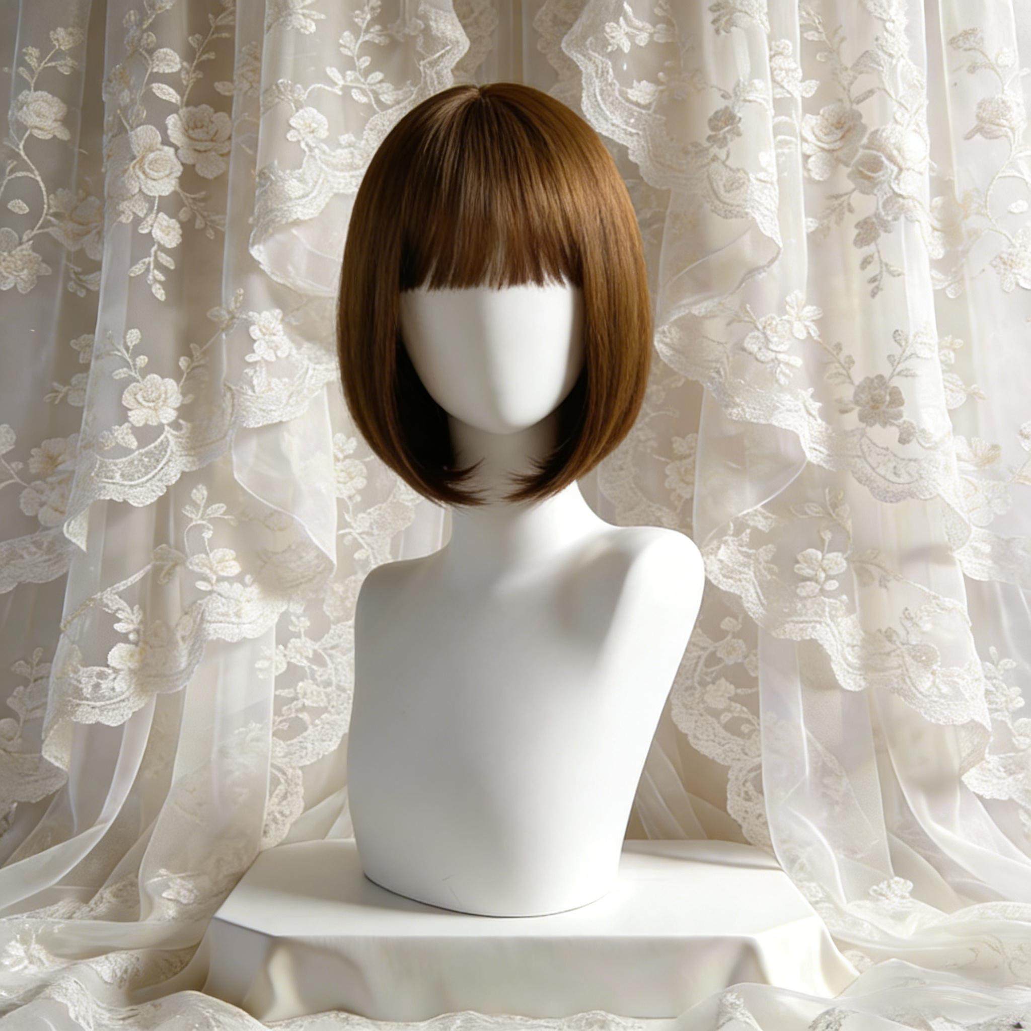 短发少萝浅棕色女短显白夏lolita波波头可扎自扎造型日系全头套式,美发护发/假发,日常整顶假发,淘宝优惠券,粉丝福利购,淘宝优惠卷
