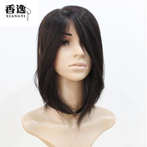 真发手织头顶假发片长直发补发块中分刘海轻薄款女士接发真人发丝