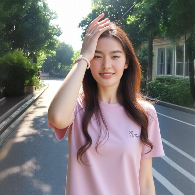 探路者速干T恤女短袖t恤2025夏新款半袖TAJJCN82848-AG2X磁瓦粉色
