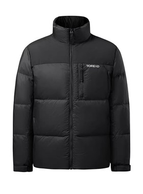 探路者轻薄款羽绒服男秋冬户外游滑雪登山服TADDCM91622-G01X黑色