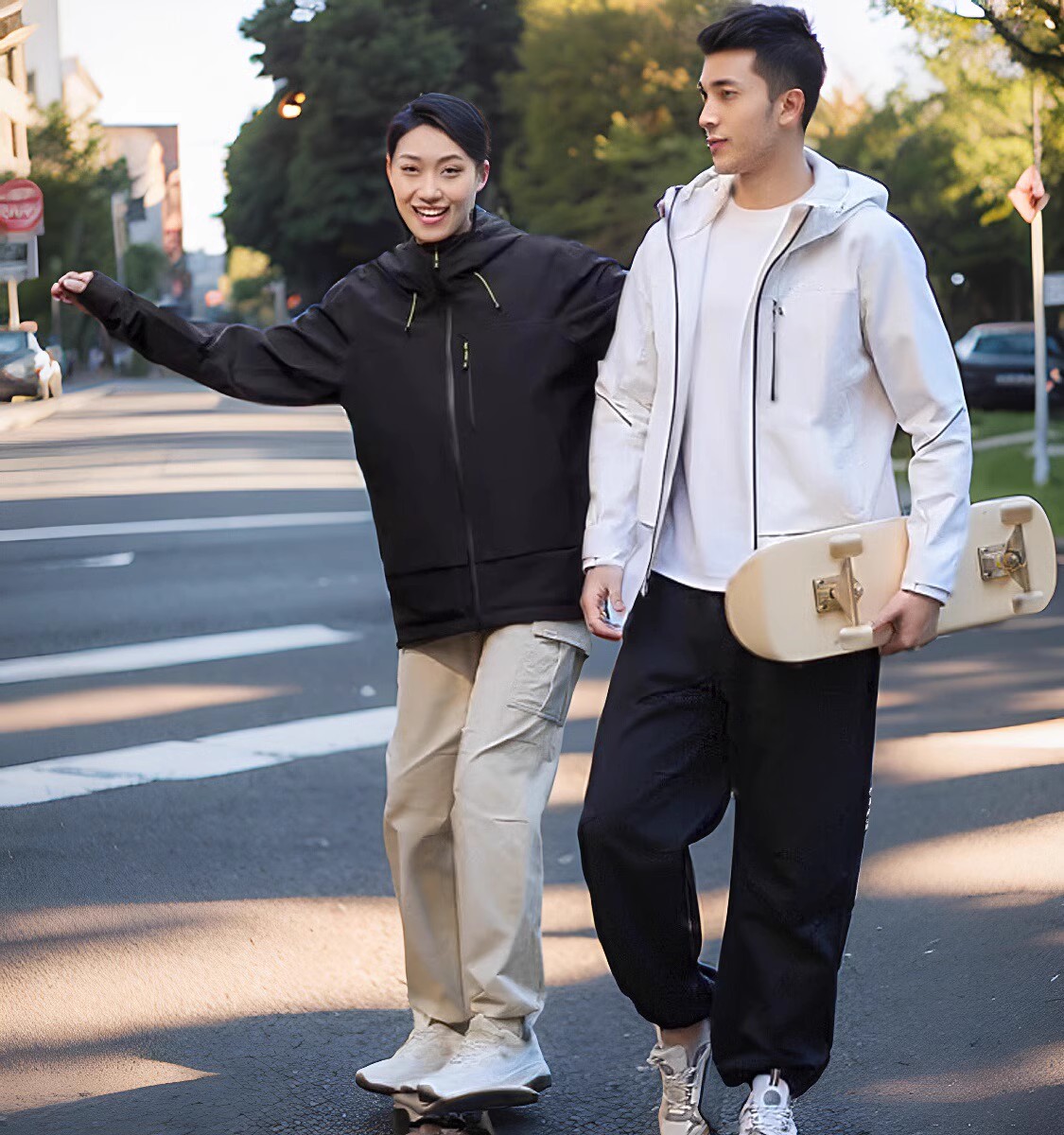 探路者单层冲锋衣男防风保暖春秋季户外徒步旅行登山服防泼水外套