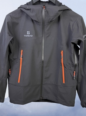 探路者2025秋黑色男式软壳外套CORDURA腋下拉链TAEEAN91051-G01X