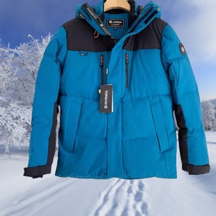 探路者男极地羽绒服山影灰黑色冬季加厚防寒服TADDAL91007-K722