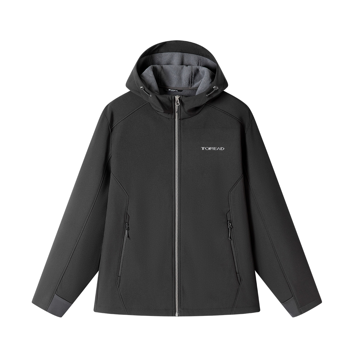 探路者软壳加绒连帽外套