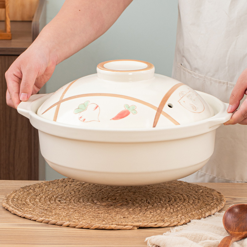 金华锂瓷砂锅电陶炉平底砂锅炖锅酒店商用大容量汤锅粥明火耐高温