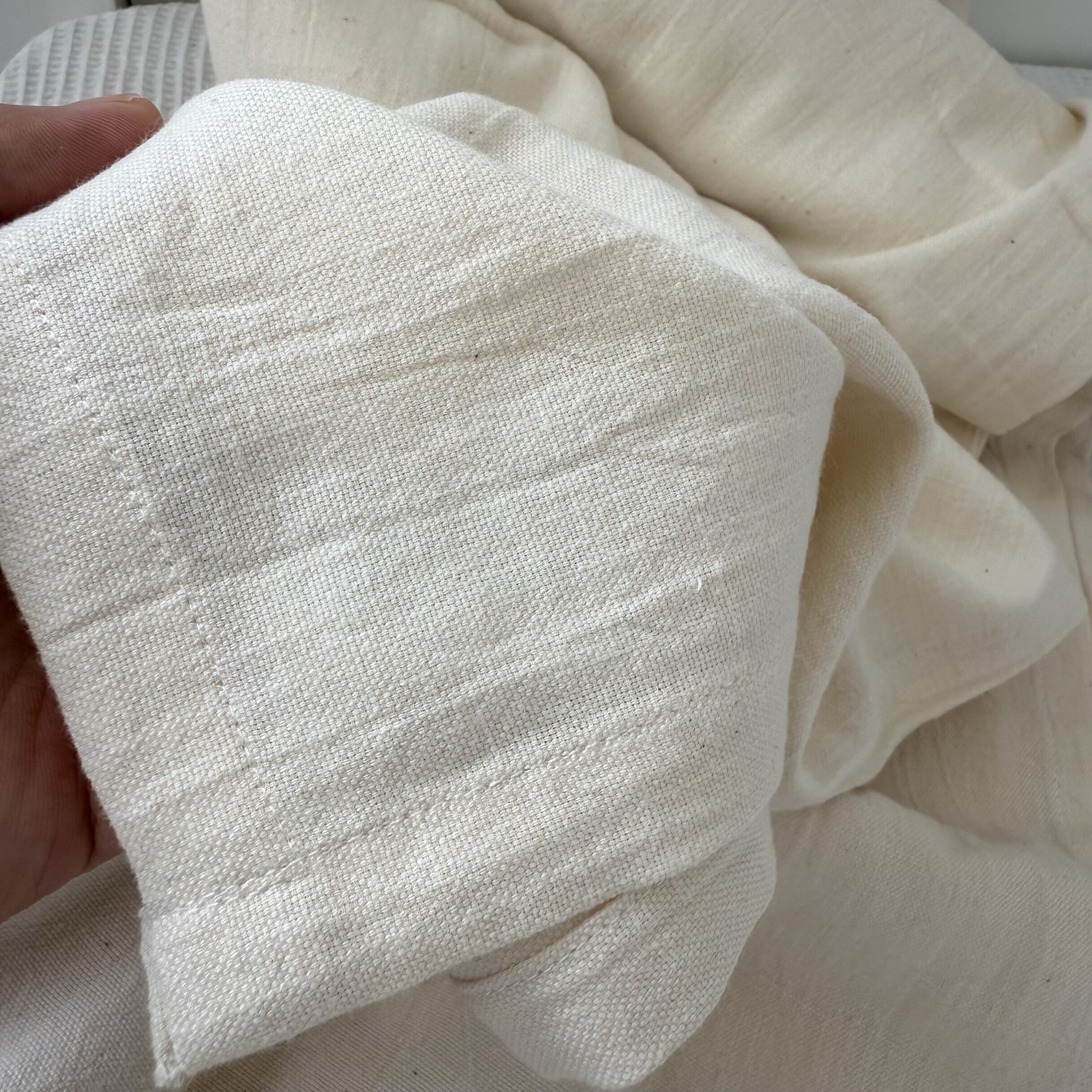 55%亚麻 45%棉外贸剩余棉麻床单单件酵素水洗柔软舒适