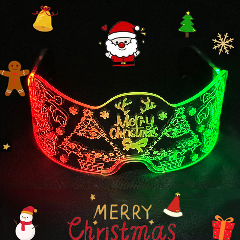 双控开关七彩变色半脸蝴蝶面具