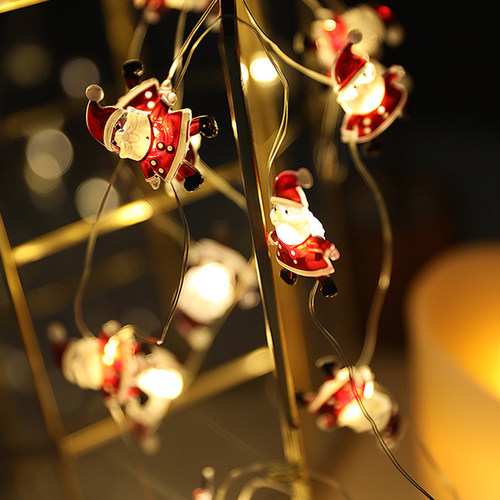 圣诞老人LED铜线灯卧室装饰灯