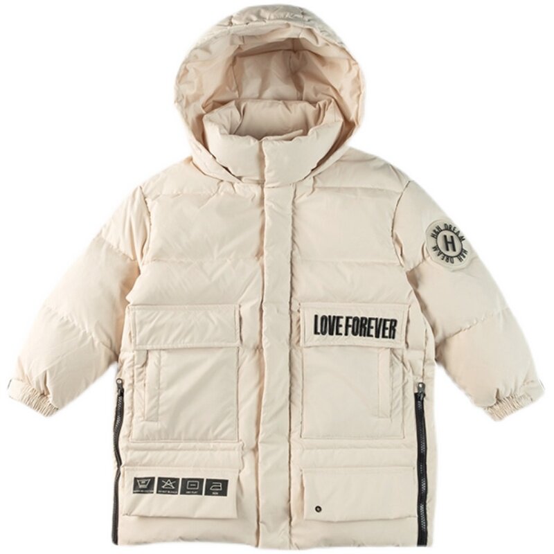 儿童连帽羽绒服男中童加厚外套冬季防寒保暖上衣潮款