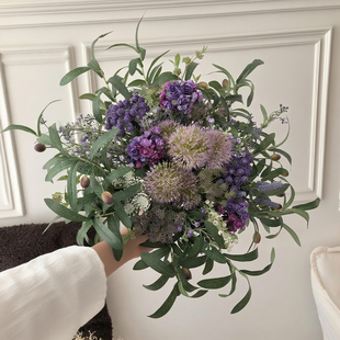 自然风花束法式仿真花假花手捧花客厅餐桌家居装饰摆件手札花艺