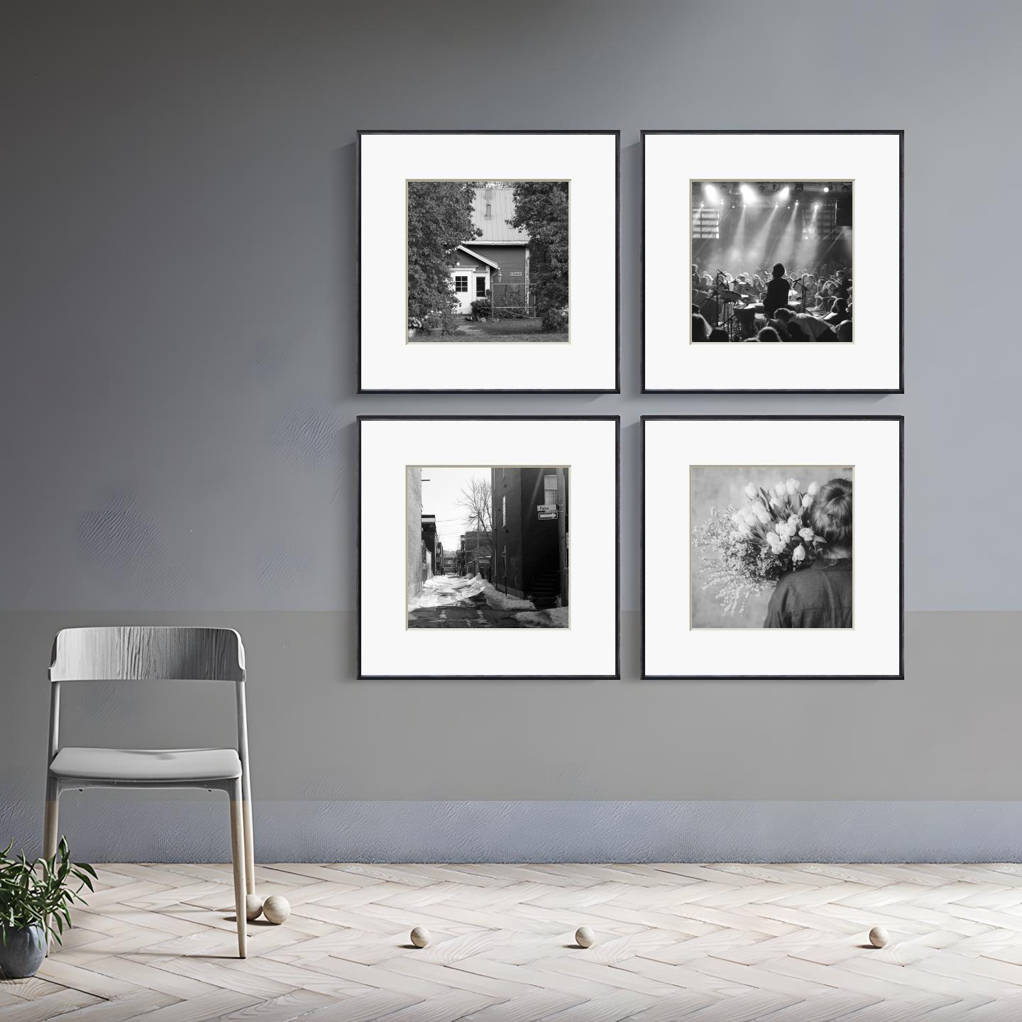 黑白摄影艺术风咖啡厅怀旧装饰画