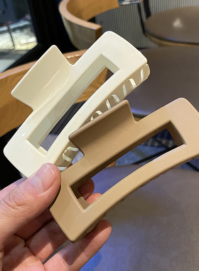 韩式方形中号抓夹后脑勺发夹盘发鲨鱼夹简约气质高级巨能抓头发饰