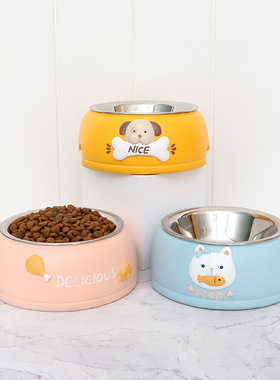 不锈钢猫碗狗碗宠物碗猫食盆动物宠物喂食器猫粮碗宠物用品
