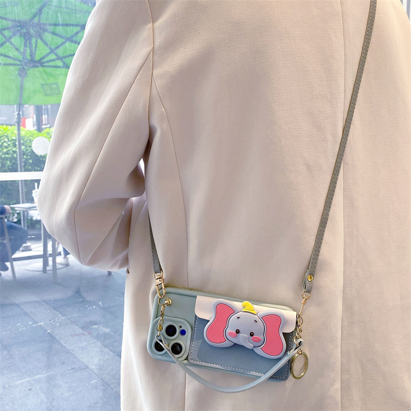 小飞象零钱包适用小米12/11青春小米13pro/14手机壳红米k70e/k60/k30/k40/k50斜挎note12/note11全包10防摔女