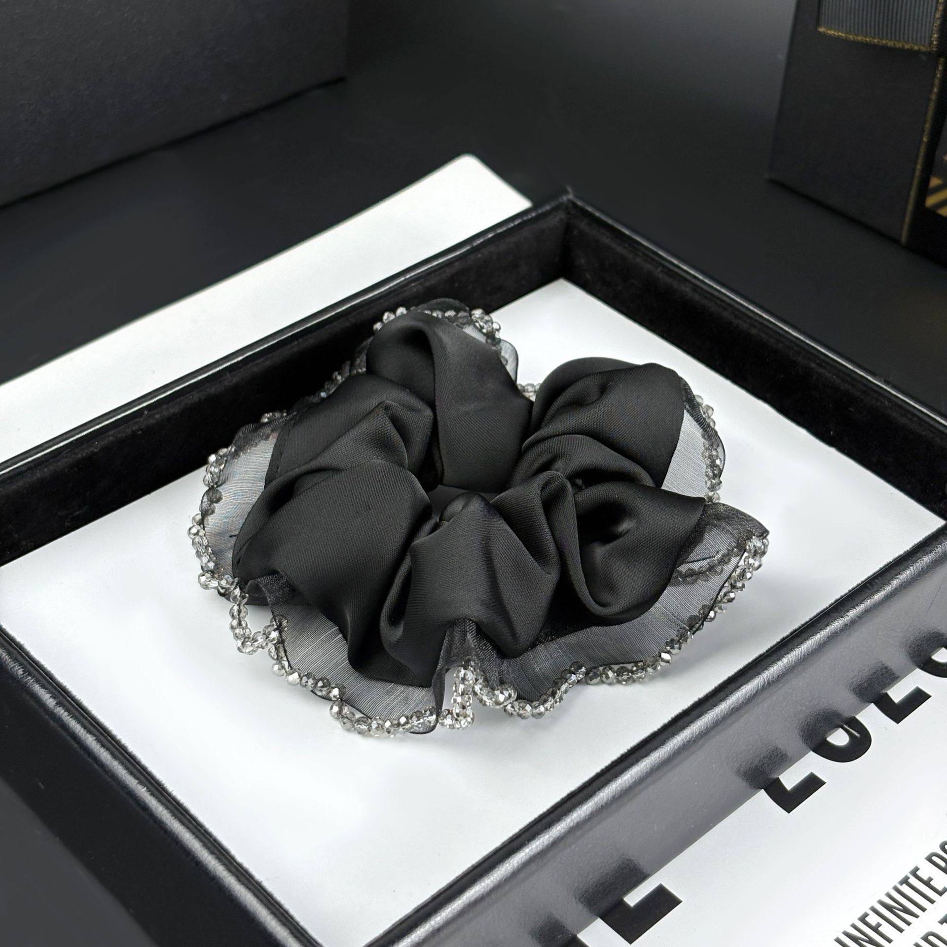 高级感水晶边缎面小肠发圈女复古网红扎头发低马尾轻奢发饰头绳,家庭/个人清洁工具,发圈/发网,淘宝优惠券,粉丝福利购,淘宝优惠卷