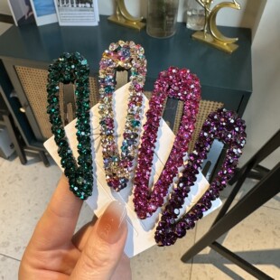 千金大小姐闪钻发夹ins网红气质轻奢侧边碎发掰掰夹捷克钻BB发卡