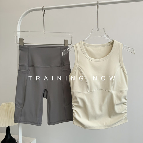 瑜伽服夏季运动套装女修身显瘦普