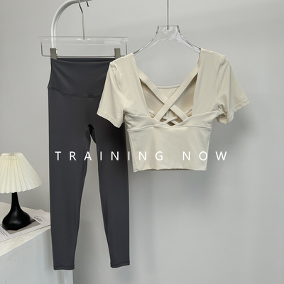 瑜伽服套装女夏季修身显瘦跑步服