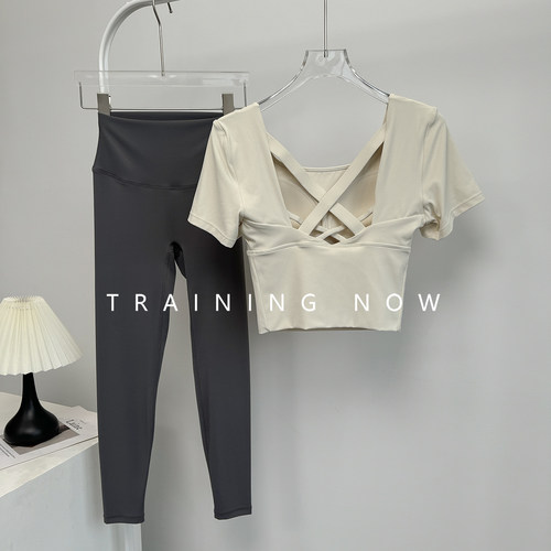 瑜伽服套装女夏季修身显瘦跑步服