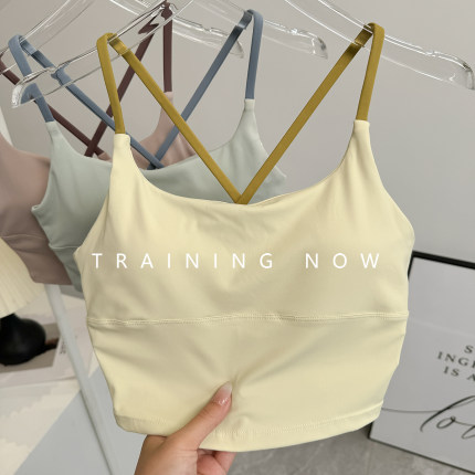 运动内衣女夏季新款性感吊带瑜伽服文胸外穿跑步防震专业健身背心