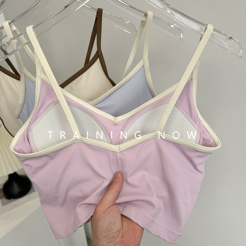 一体式运动吊带文胸女夏普拉提