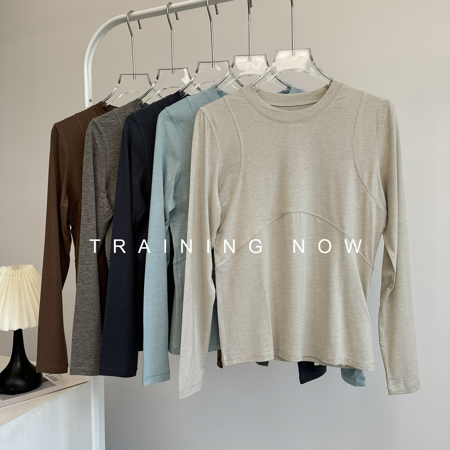 瑜伽服长袖女修身显瘦速干透气运动上衣圆领弹力普拉提跑步健身服,运动服/休闲服装,运动T恤,淘宝优惠券,粉丝福利购,淘宝优惠卷