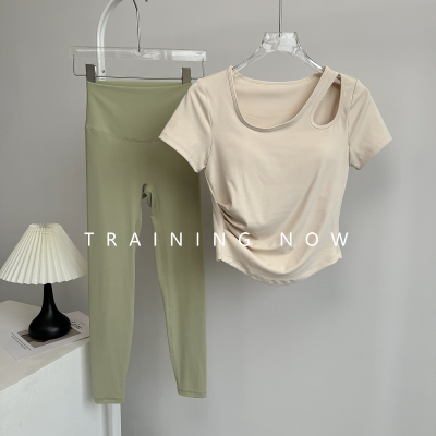 瑜伽服套装女夏季跑步运动速干服