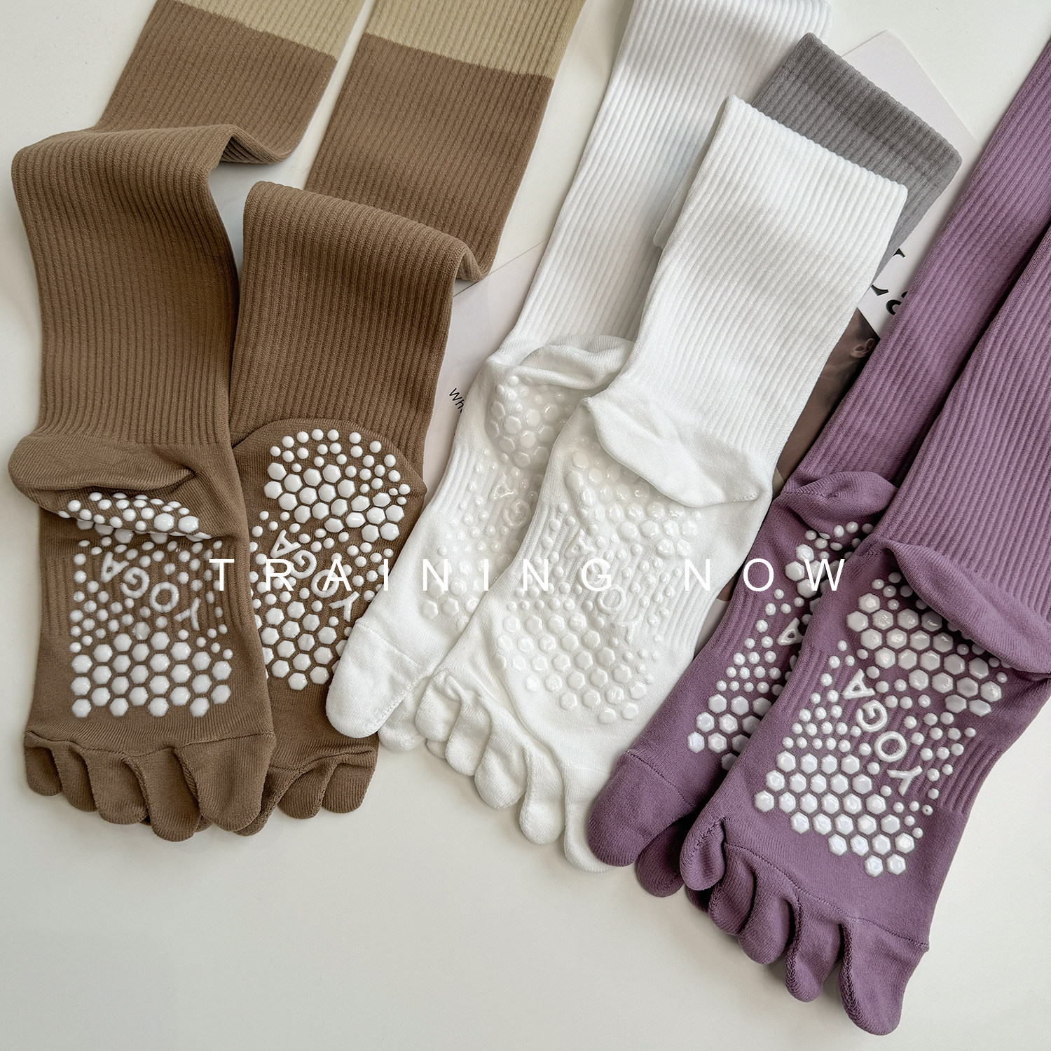 压力运动网球袜子女羽毛球健身跑步跳绳长筒袜肌能瑜伽瘦腿小腿袜