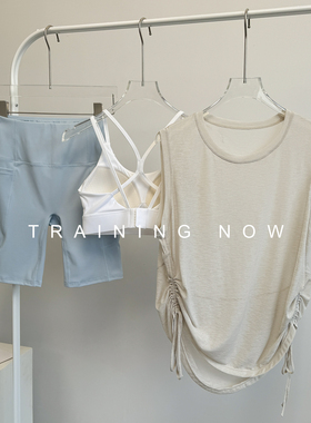 瑜伽服套装夏季罩衫外穿修身显瘦运动上衣普拉提跑步训练健身T恤