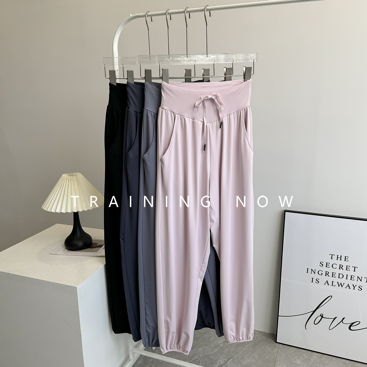 宽松运动长裤女夏季薄款