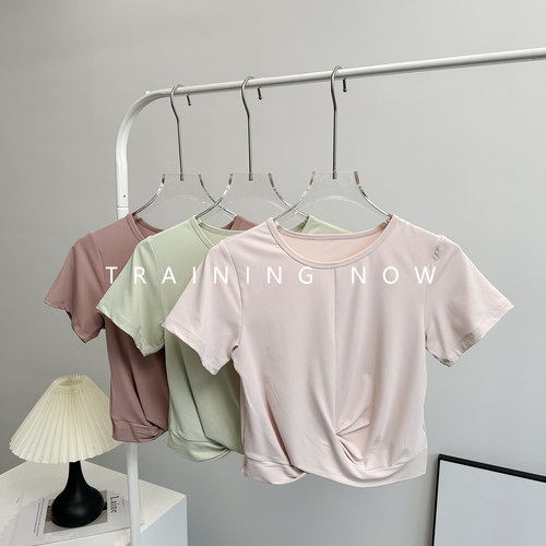 夏季修身显瘦运动T恤瑜伽服短袖