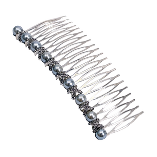 发梳插梳发饰丸子头碎发卡防滑铁齿梳子发卡刘海梳女前额发夹头饰