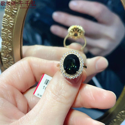千千弘18K金蓝宝石戒指性价比高
