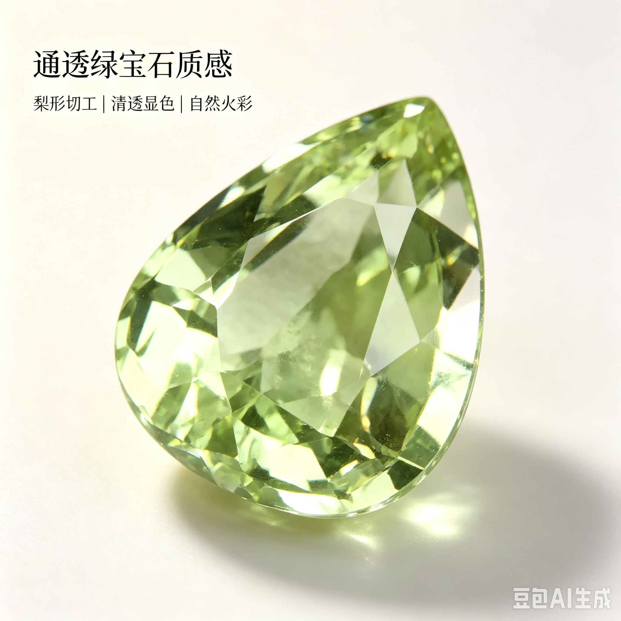 【无烧金绿宝石】现货天然1.65克拉水滴绿宝石净度干净正品保证