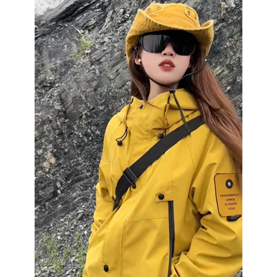 春季外套男女冲锋衣2025新款小个子防风夹克登山服户外运动休闲潮