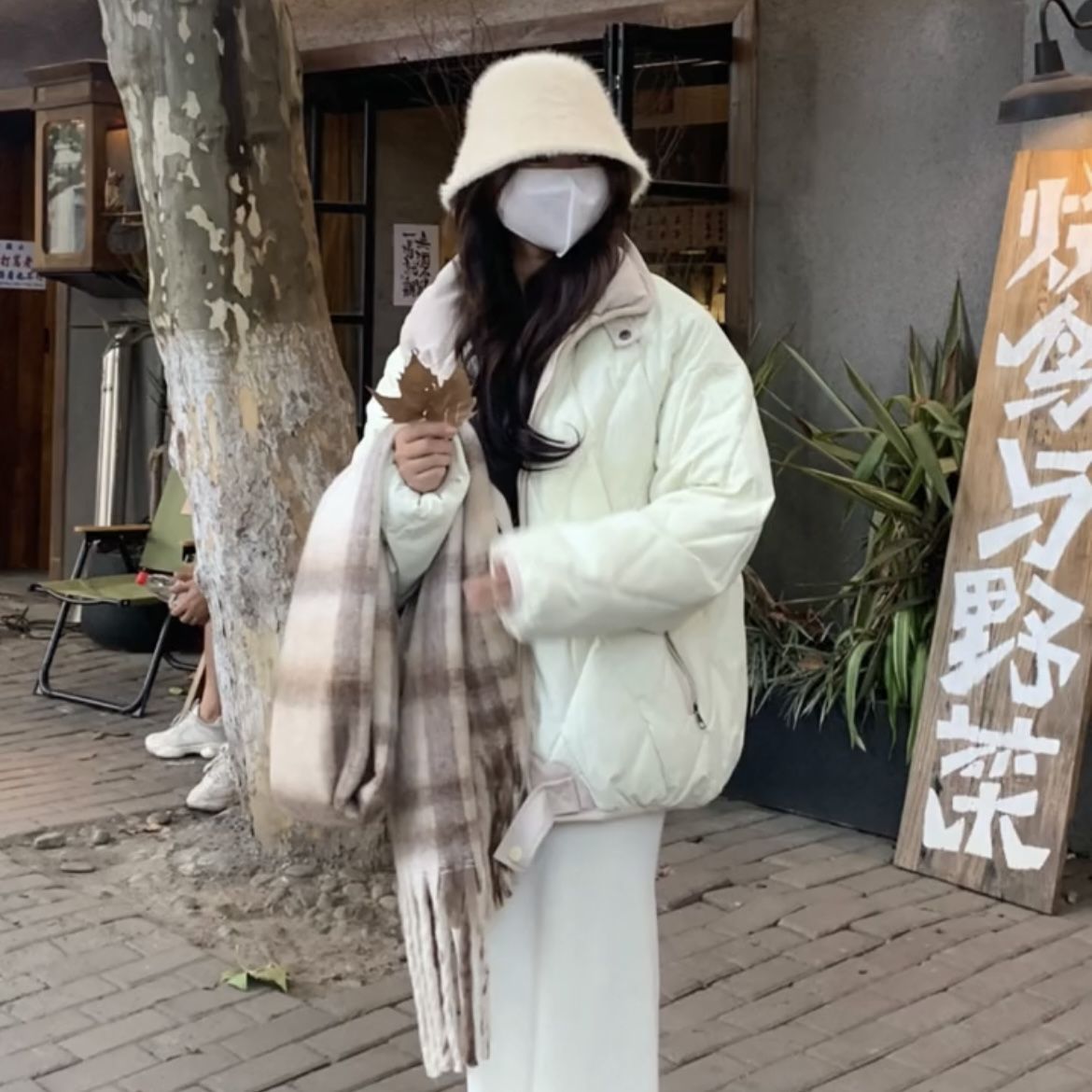 菱格短款羽绒棉衣棉服女2023年新款潮早春秋冬季外套夹棉厚棉袄子