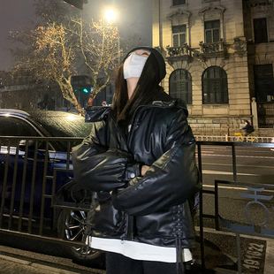 棉袄加厚小个子夹棉外套 2025新款 韩系短款 pu皮羽绒棉衣棉服女冬季