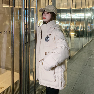 外套厚棉袄 潮秋冬季 oversize面包服短款 羽绒棉衣棉服女2025年新款
