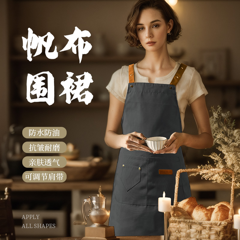 围裙高级感年轻款餐饮专用高颜值