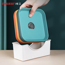 吐骨碟家用餐桌小盘子水果小吃碟零食盘骨头小碟子垃圾渣盘带底座