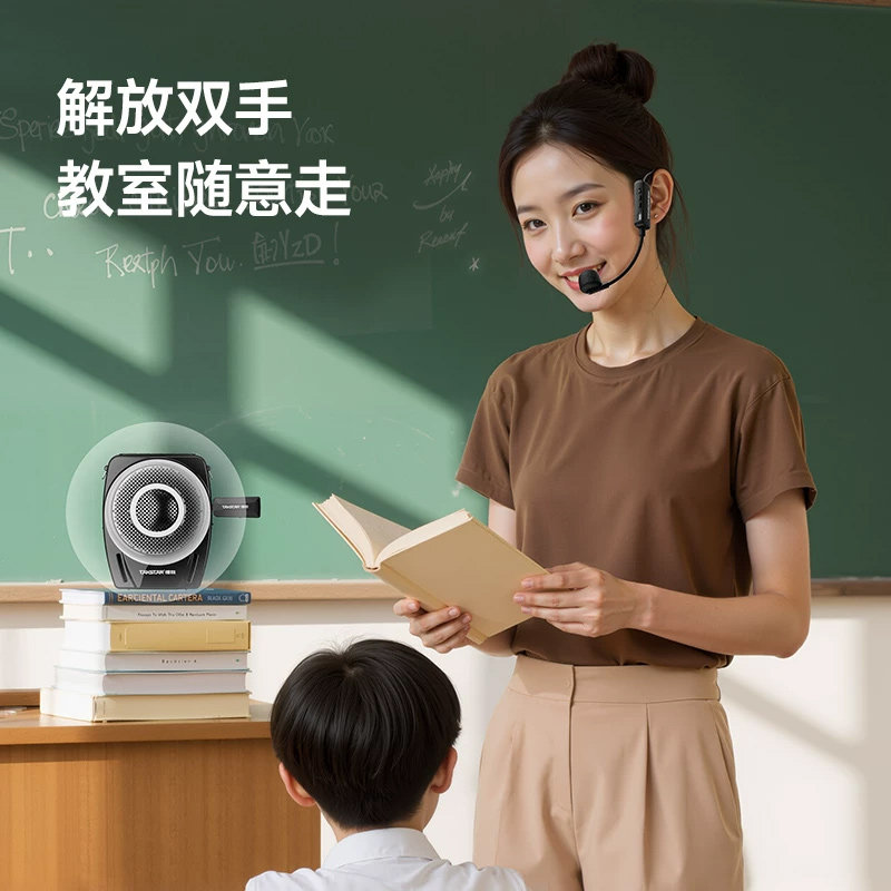 得胜HM-100W小蜜蜂扩音器线耳麦教师导教学导游专用头戴式麦克风